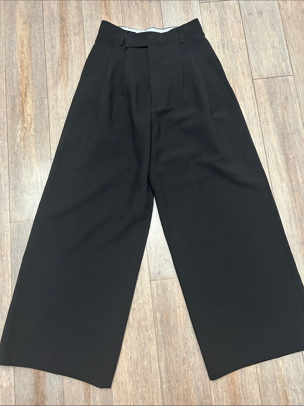 Astr the label Milani Black High-Rise Wide-Leg Trousers XS